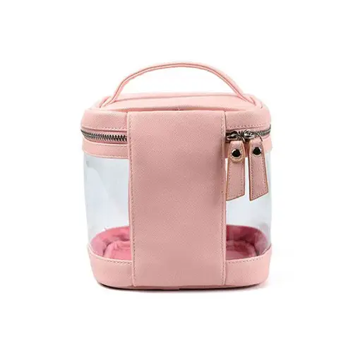 Pink Travel Hanging Makeup Bag Zipper Lipstick Large Toiletry Bag Womens